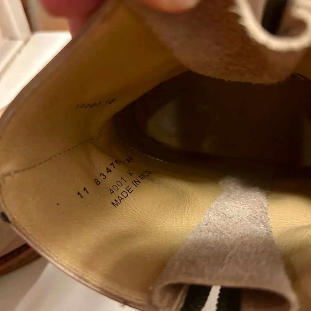 Frye Beige Ankle Booties with Zippers, 11 B - Picture 7 of 8
